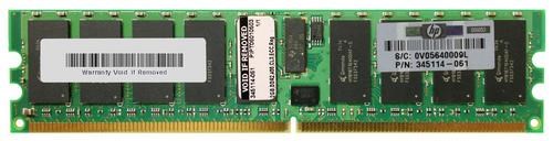 345114-061 Оперативная память HP 2GB PC2-3200 DDR2-400MHz ECC Registered CL3 240-Pin DIMM Dual Rank Memory Module for ProLiant ML370 / DL380 / DL360 / DL580 G4 Server 345114-061 - фото 10169