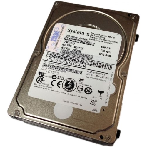 49Y2022 Жесткий диск IBM Lenovo 600GB 10000RPM SAS 6Gbps Slim 2.5" 49Y2022 - фото 14042