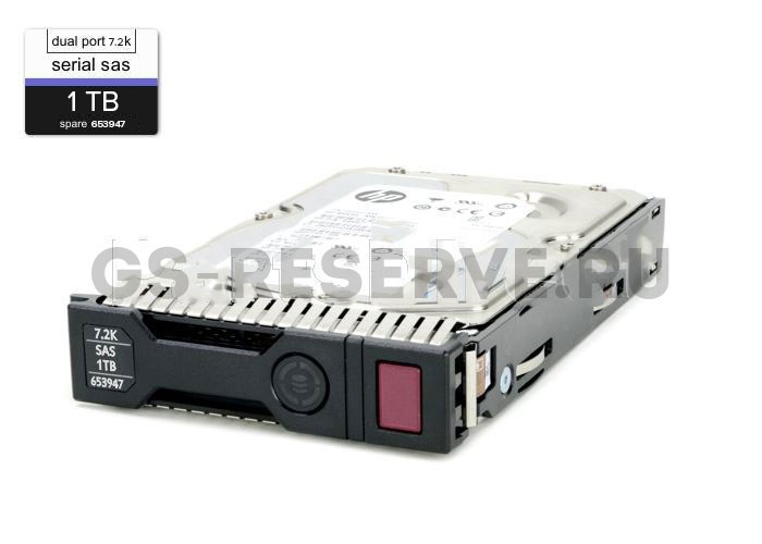 652753-B21 Жесткий диск HP 1TB 7.2K 3.5'' SAS 6Gb/s для Gen8 Gen9 652753-B21 - фото 16437