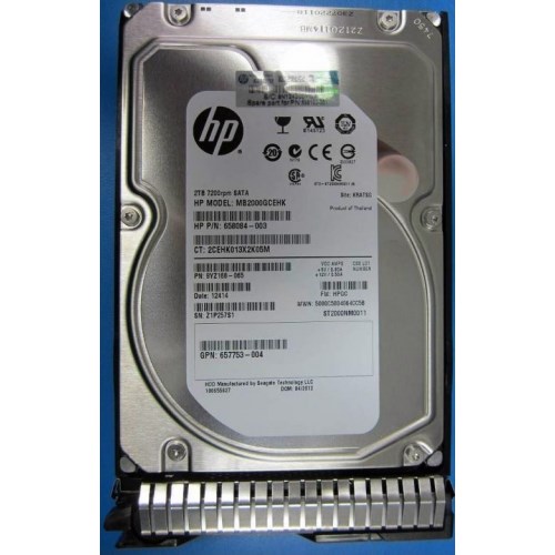 658084-001 Жесткий диск HP 500GB 3.5" 7.2K SATA 6Gb/s HOTPLUG 658084-001 - фото 16661