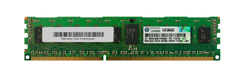 715282-001 Оперативная память HP 4GB PC3-12800 DDR3-1600MHz ECC Registered CL11 240-Pin DIMM Low Voltage 1.35V Single Rank Memory Module 715282-001 - фото 17609