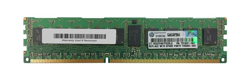 735303-001 Оперативная память HP 8GB PC3-14900 DDR3-1866MHz ECC Registered CL13 240-Pin DIMM 1Gx4 Memory Module 735303-001 - фото 17731