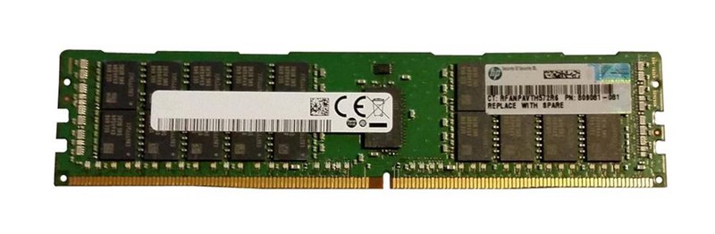 809081-081 Оперативная память HP 16GB PC4-19200 DDR4-2400MHz ECC Registered CL17 288-Pin DIMM 1.2V Dual Rank Memory Module 809081-081 - фото 18147