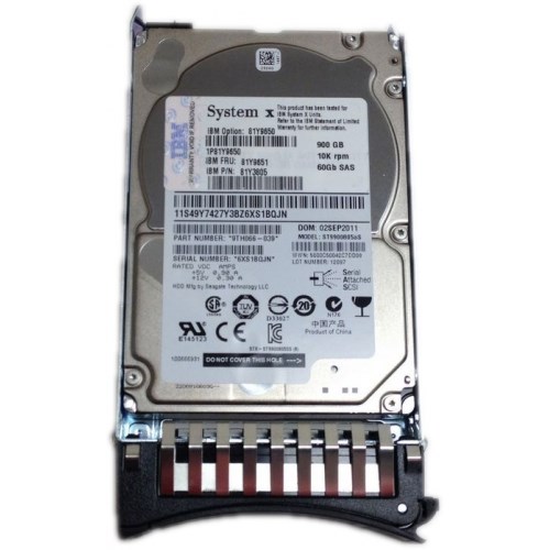 81Y9650 Жесткий диск IBM Lenovo 900GB 10K 2.5" SAS 6Gb/s Hot-swap (81Y9930) 81Y9650 - фото 18263