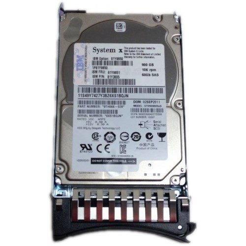 81Y9651 Жесткий диск IBM Lenovo 900GB 10K 2.5" SAS 6Gb/s Hot-swap (81Y9930) 81Y9651 - фото 18264