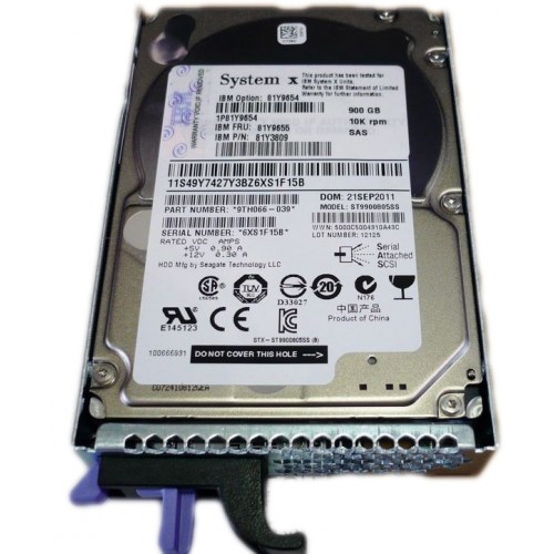 81Y9654 Жесткий диск IBM Lenovo 900GB 10000RPM SAS 6Gbps SFF Simple-swap 2.5" 81Y9654 - фото 18266