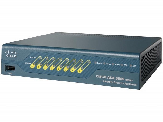 ASA5505-50-BUN-K9 Межсетевой экран Cisco ASA 5505 Appliance with SW, 50 Users, 8 ports, 3DES/AES ASA5505-50-BUN-K9 - фото 19533