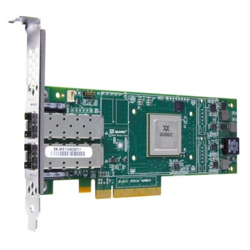 QLE2562-CK Qlogic 8Gbps dual-port Fibre Channel-to-x4/x8 PCI Express adapter, multi-mode optic QLE2562-CK - фото 25171