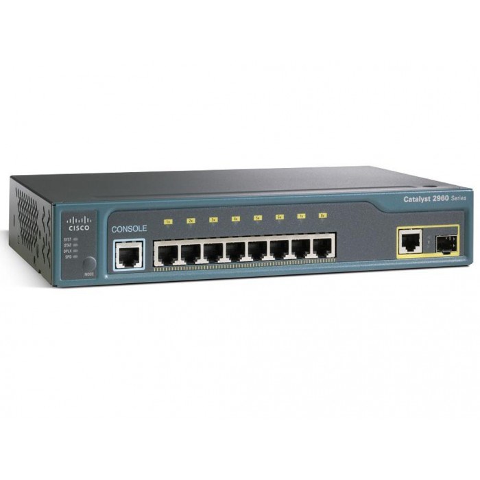 WS-C2960-8TC-L Коммутатор Cisco Catalyst 2960 8 10/100 + 1 T/SFP LAN Base Image WS-C2960-8TC-L - фото 26271