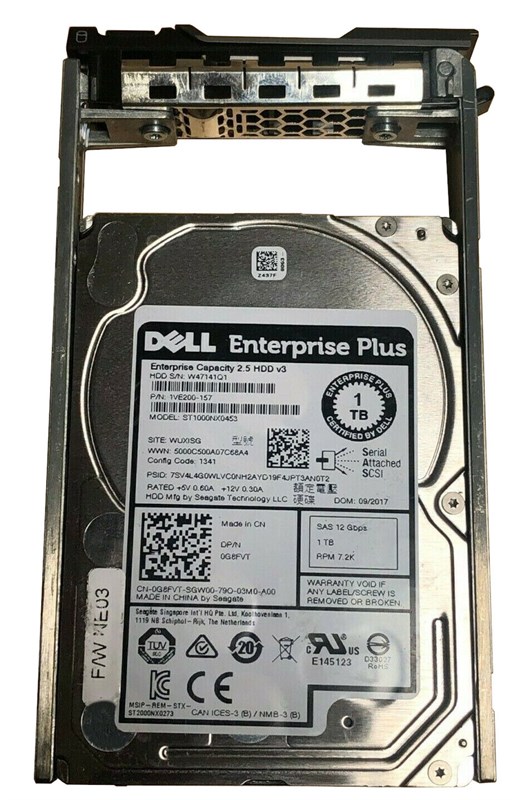 G8FVT Dell 1TB 10K SAS 12Gb/s 2.5In Hard Drive G8FVT - фото 26656