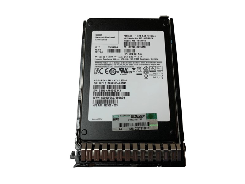 P21133-B21 HPE 1.6TB SAS 12G MU SFF SC DS Solid State Drive P21133-B21 - фото 26847