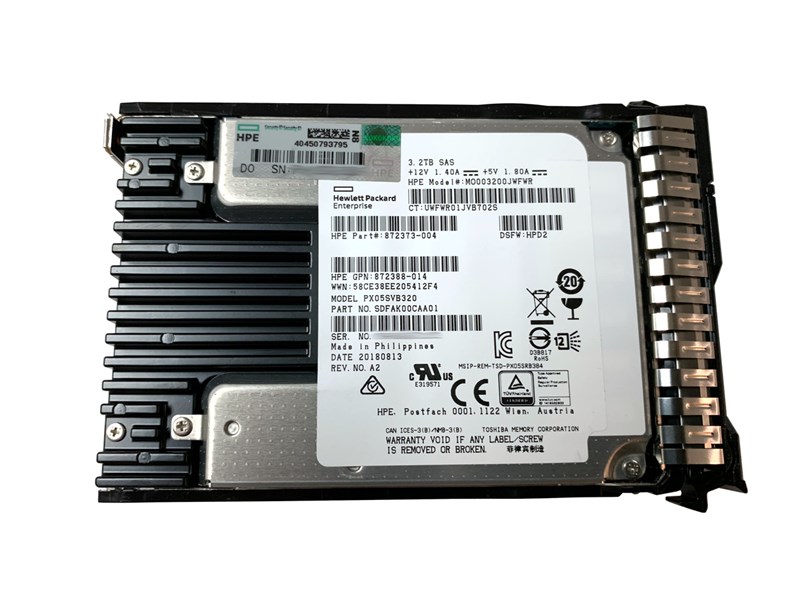 872386-B21 HPE 3.2TB SAS 12G MU SFF SC DS Solid State Drive 872386-B21 - фото 26857