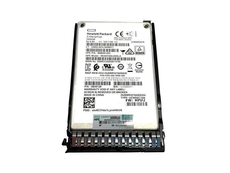 Жесткий диск HP 873365-B21 1,6Tb SAS 2,5" SSD 873365-B21 - фото 26890