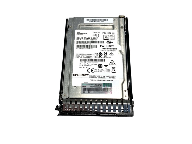 P04533-B21 HPE 1.6TB SAS 12G SC MU DS SFF Solid State Drive P04533-B21 - фото 26893