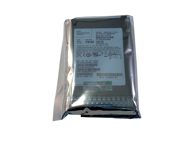 817047-001 HPE 480GB 12G RI-3 2.5" SAS Solid State Drive 817047-001 - фото 26900