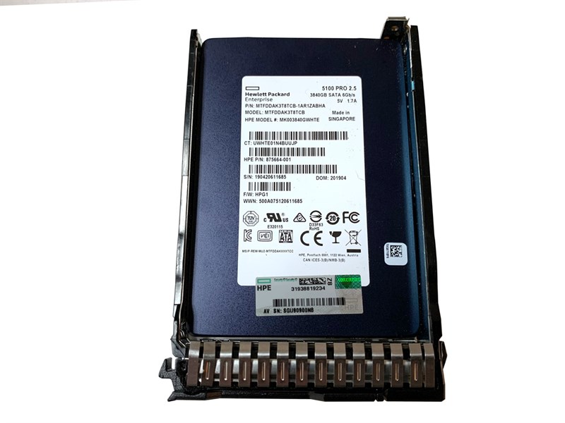 P02562-001 HPE 3.84TB SATA 6G MU SFF SC DS Solid State Drive P02562-001 - фото 26945