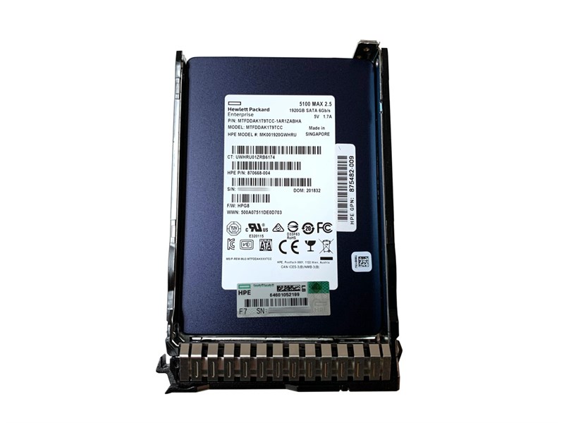 P18436-B21 HPE 1.92TB SATA SC 6G 2.5” Solid State Drive P18436-B21 - фото 26966