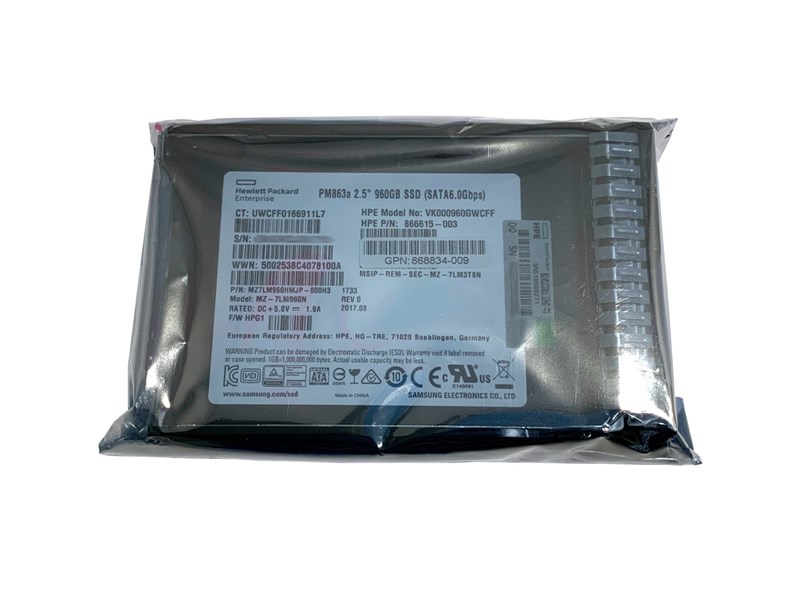 P05313-001 HPE 960GB SATA SC 6G RI SFF DS Solid State Drive P05313-001 - фото 27016