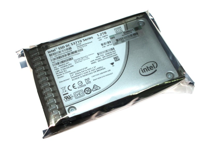 804677-B21 HPE 1.2TB 6G SATA WI-2 2.5” SC Solid State Drive 804677-B21 - фото 27090