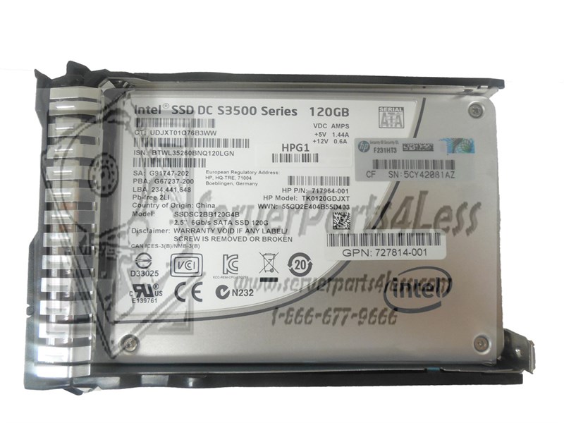 717965-B21 HP 120GB 6G SATA 2.5” Value Endurance SSD 717965-B21 - фото 27111