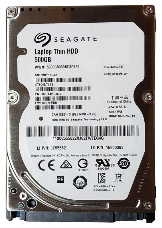 Жесткий диск Seagate 1DG142 500Gb 5400 SATA 2.5" HDD 1DG142 - фото 27802