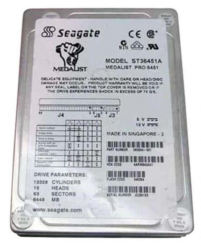 Жесткий диск Seagate ST36451A 6,4Gb 5400 IDE 3.5" HDD ST36451A - фото 27820