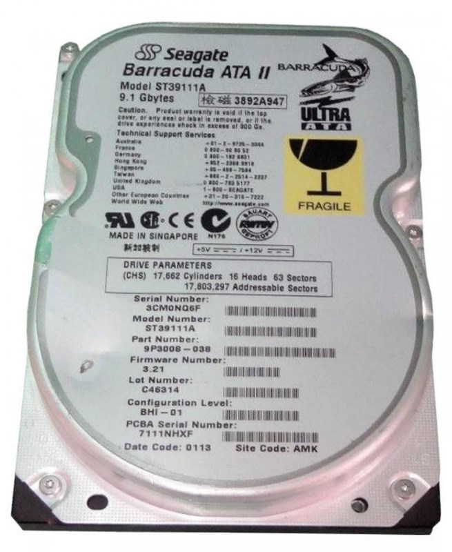 Жесткий диск Seagate ST39111A 9,1Gb 7200 IDE 3.5" HDD ST39111A - фото 27824