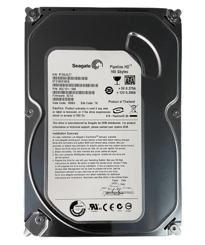 Жесткий диск Seagate ST3160310CS 160Gb 7200 SATA 3.5" HDD ST3160310CS - фото 27881