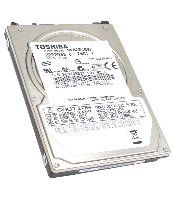 Жесткий диск Toshiba MK8034GSX 80Gb 5400 SATA 2,5" HDD MK8034GSX - фото 27988