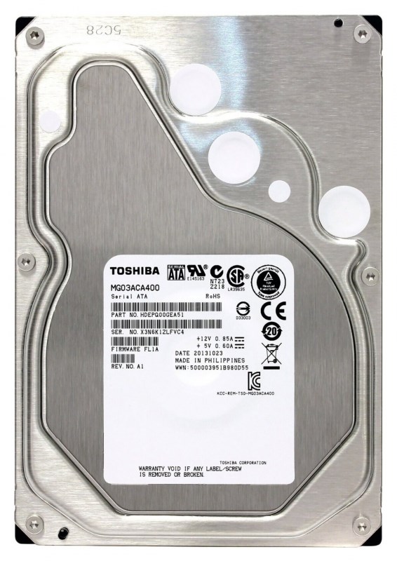 Жесткий диск Toshiba MG03ACA400 4Tb 7200 SATAIII 3,5" HDD MG03ACA400 - фото 28009