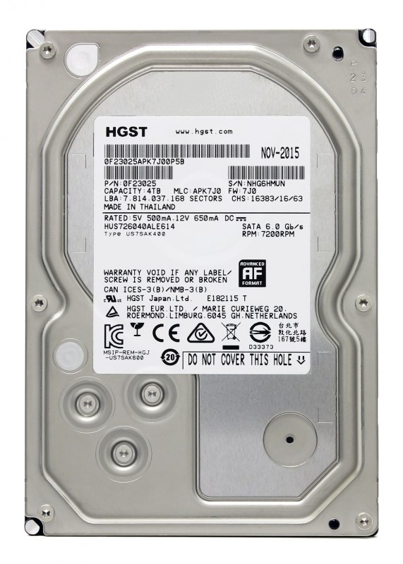 Жесткий диск Hitachi HUS726040ALE614 4Tb 7200 SATAIII 3.5" HDD HUS726040ALE614 - фото 28084