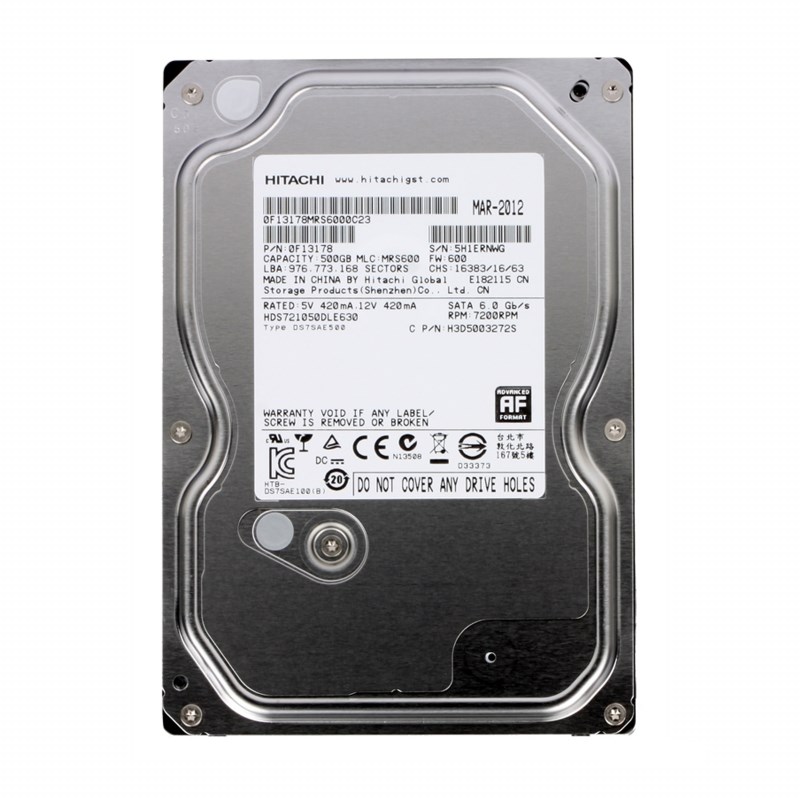 Жесткий диск Hitachi HDS721050DLE630 500Gb SATAIII 3,5" HDD HDS721050DLE630 - фото 28132