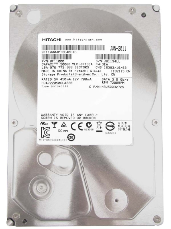 Жесткий диск Hitachi HUA722050CLA330 500Gb SATAII 3,5" HDD HUA722050CLA330 - фото 28294