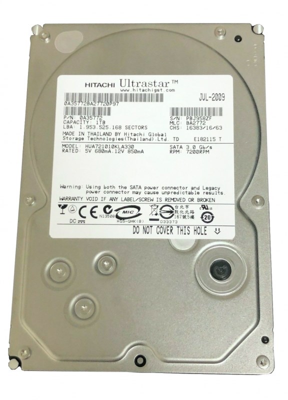 Жесткий диск Hitachi HUA721010KLA330 1Tb SATAII 3,5" HDD HUA721010KLA330 - фото 28306