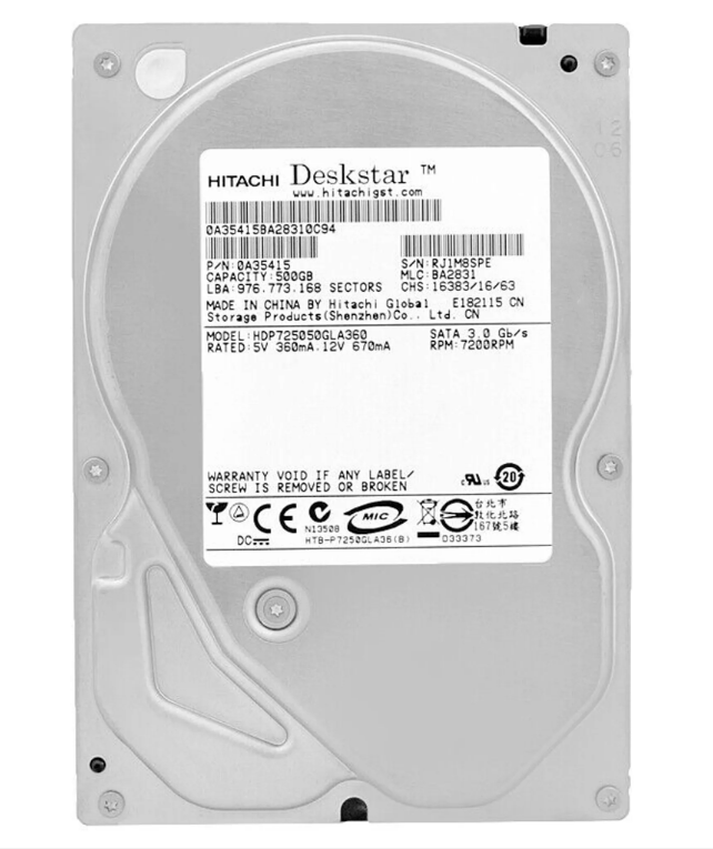 Жесткий диск Hitachi HDP725050GLA360 500Gb SATAII 3,5" HDD HDP725050GLA360 - фото 28322