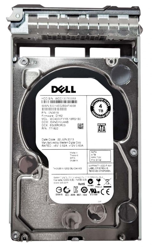 Жесткий диск Dell WD4000FYYX 4Tb 7200 SATAIII 3,5" HDD WD4000FYYX - фото 28414