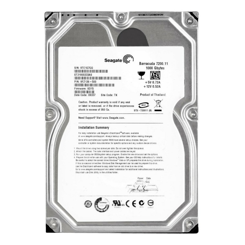 Жесткий диск Seagate 9FZ136-511 1Tb SATAII 3,5" HDD 9FZ136-511 - фото 28457