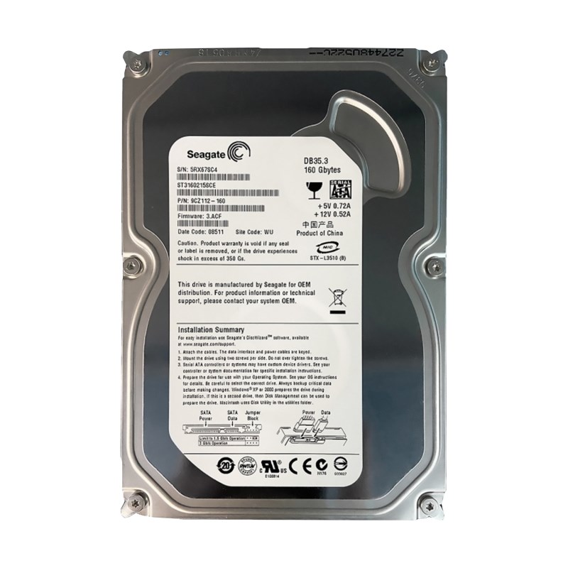 Жесткий диск Seagate ST3160215SCE 160Gb 7200 SATAII 3.5" HDD ST3160215SCE - фото 28534