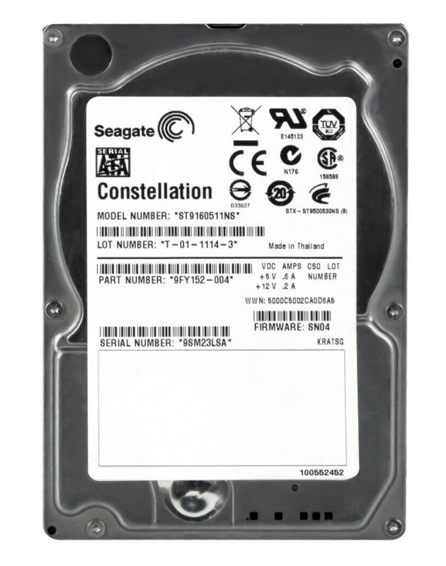 Жесткий диск Seagate ST9160511NS 160Gb SATAII 2,5" HDD ST9160511NS - фото 28729