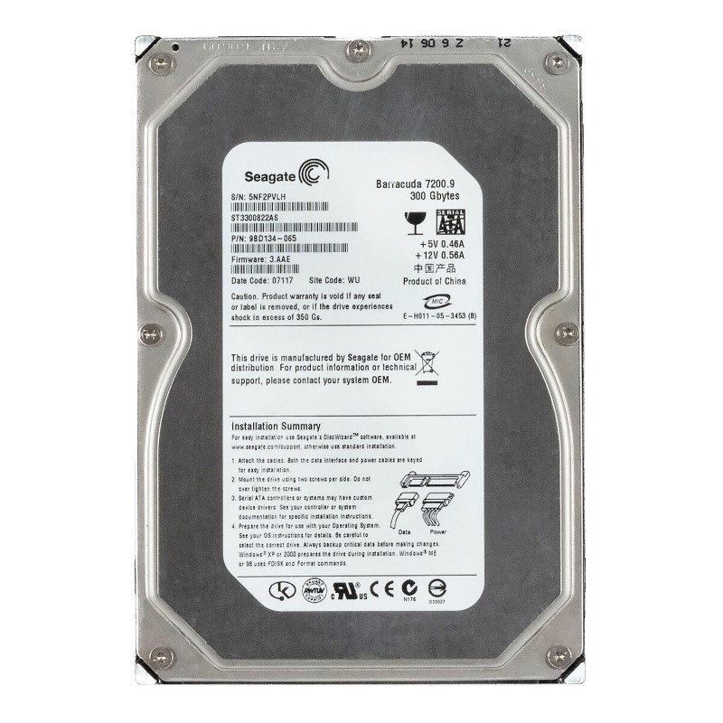 Жесткий диск Seagate ST3300822AS 300Gb 7200 SATAII 3.5" HDD ST3300822AS - фото 28767