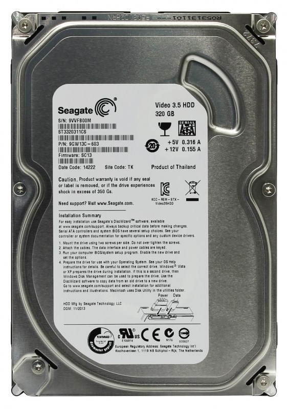 Жесткий диск Seagate ST3320311CS 320Gb 5900 SATAII 3.5" HDD ST3320311CS - фото 28797