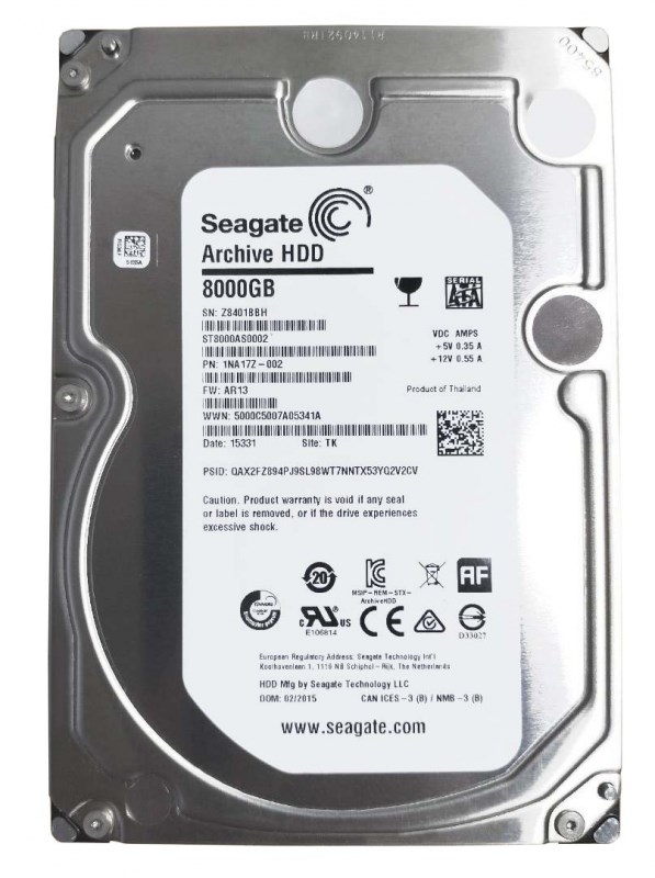 Жесткий диск Seagate 1NA17Z 8Tb 5900 SATAIII 3.5" HDD 1NA17Z - фото 28880