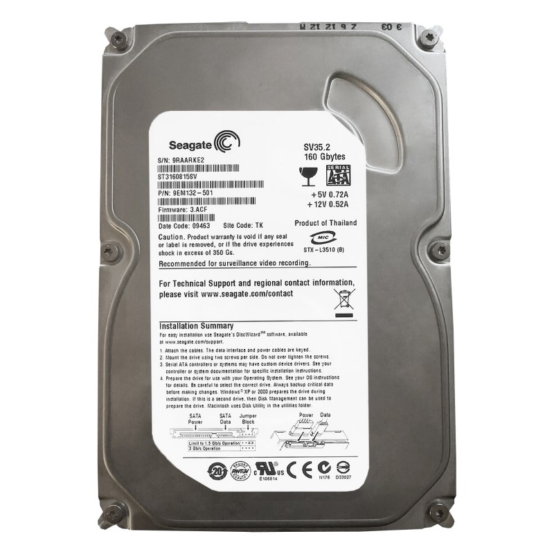 Жесткий диск Seagate ST3160815SV 160Gb SATAII 3,5" HDD ST3160815SV - фото 28924