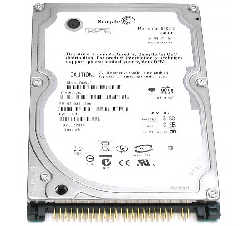 Жесткий диск Seagate ST9100828A 100Gb 5400 IDE 2,5" HDD ST9100828A - фото 29009