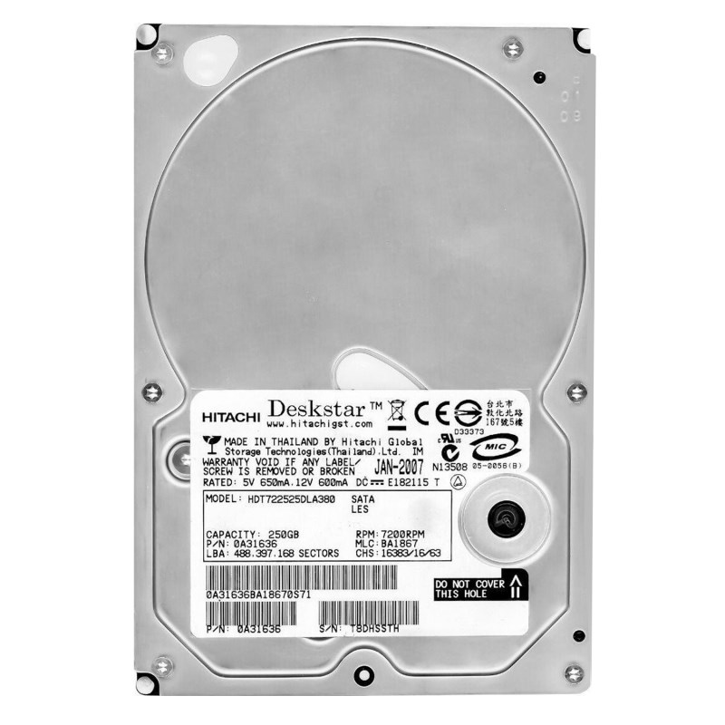 Жесткий диск Hitachi 0A31636 250Gb SATAII 3,5" HDD 0A31636 - фото 29588