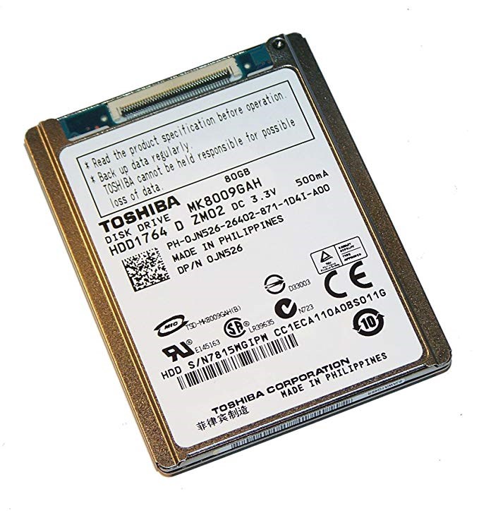 Жесткий диск Toshiba MK8009GAH 80Gb 4200 IDE 1,8" HDD MK8009GAH - фото 29734