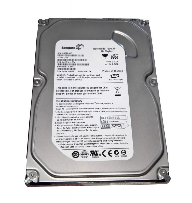 Жесткий диск Seagate ST340215A 40Gb 7200 IDE 3.5" HDD ST340215A - фото 29890