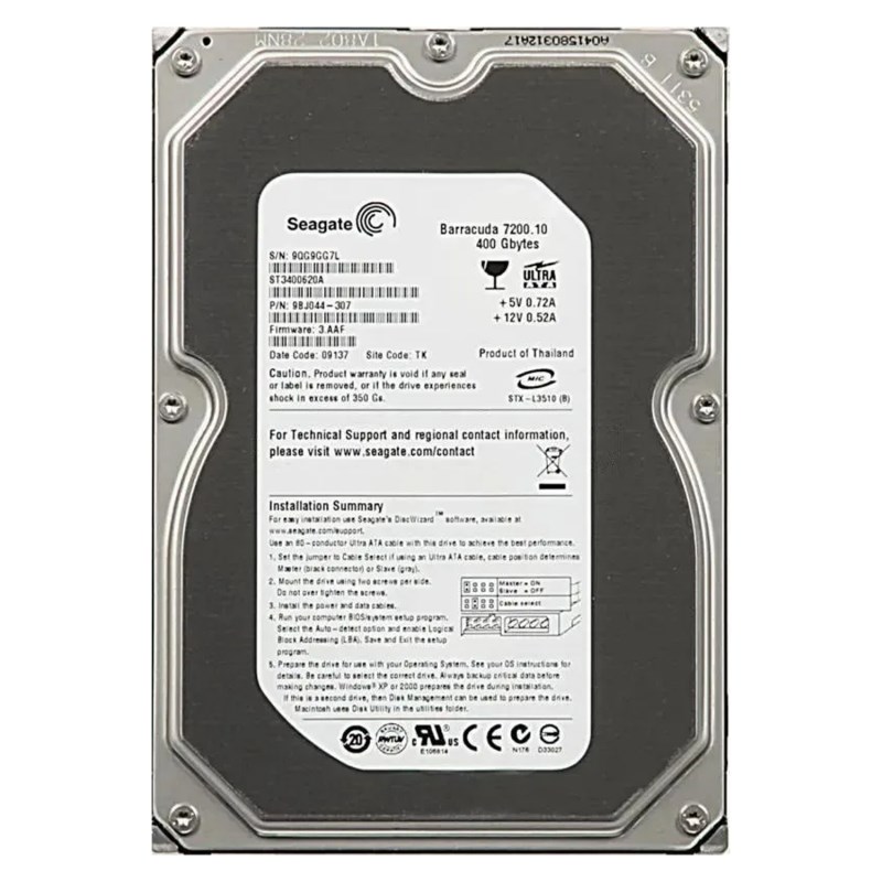 Жесткий диск Seagate 9BJ044 400Gb 7200 IDE 3.5" HDD 9BJ044 - фото 29896