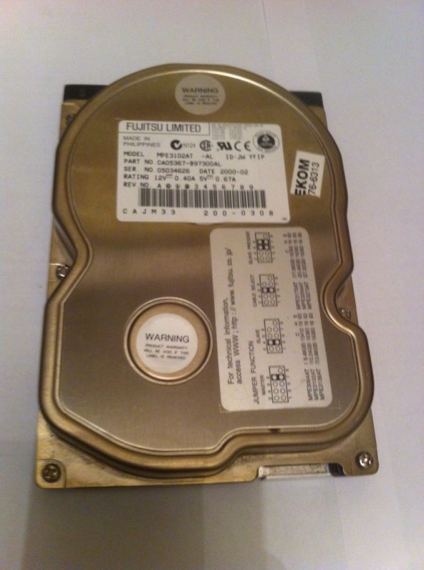 Жесткий диск Fujitsu MPE3102AT 10,2Gb 5400 IDE 3.5" HDD MPE3102AT - фото 30296