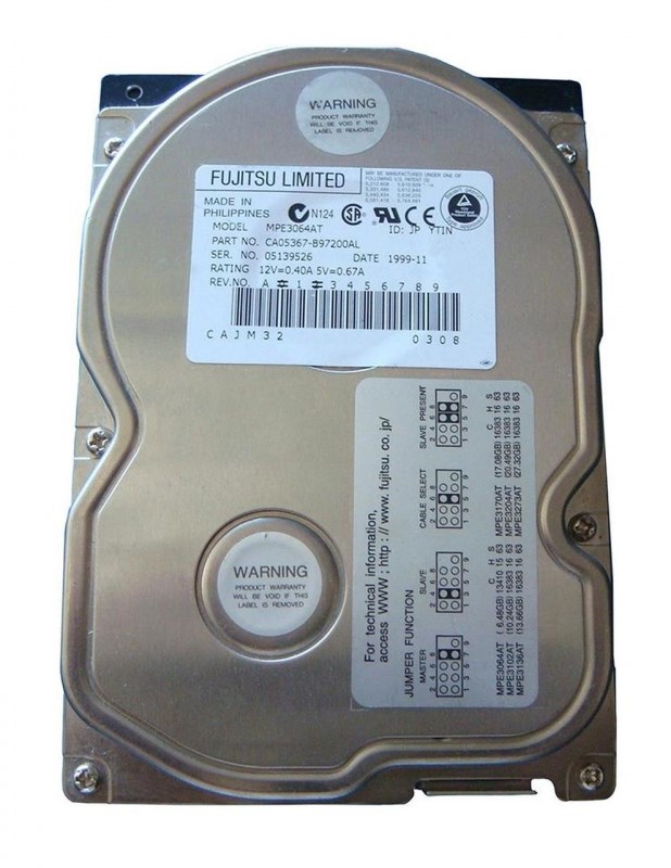 Жесткий диск Fujitsu MPE3064AT 6,4Gb 5400 IDE 3.5" HDD MPE3064AT - фото 30298